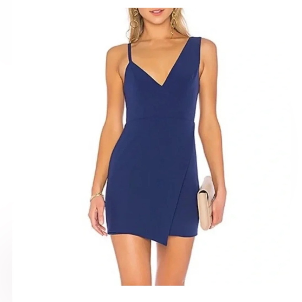 NBD Adios Mini in Indigo asymmetrical Dress size XS